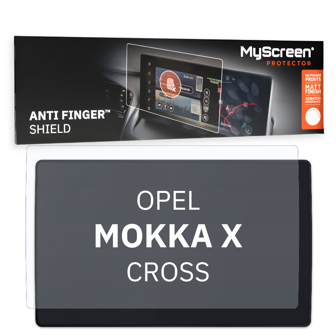 OPEL MOKKA X CROSS 2016 / 2019 FRONT CENTRE DASHBOARD 01 8" - Matowa folia antyodciskowa MyScreen ANTI FINGER SHIELD