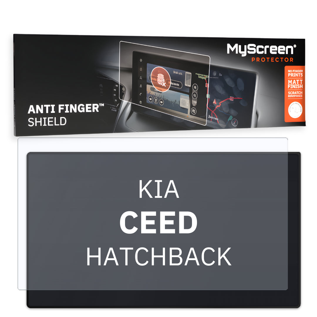 KIA CEED HATCHBACK 2018 / 2021 FRONT CENTRE DASHBOARD 02 * - Matowa folia antyodciskowa MyScreen ANTI FINGER SHIELD