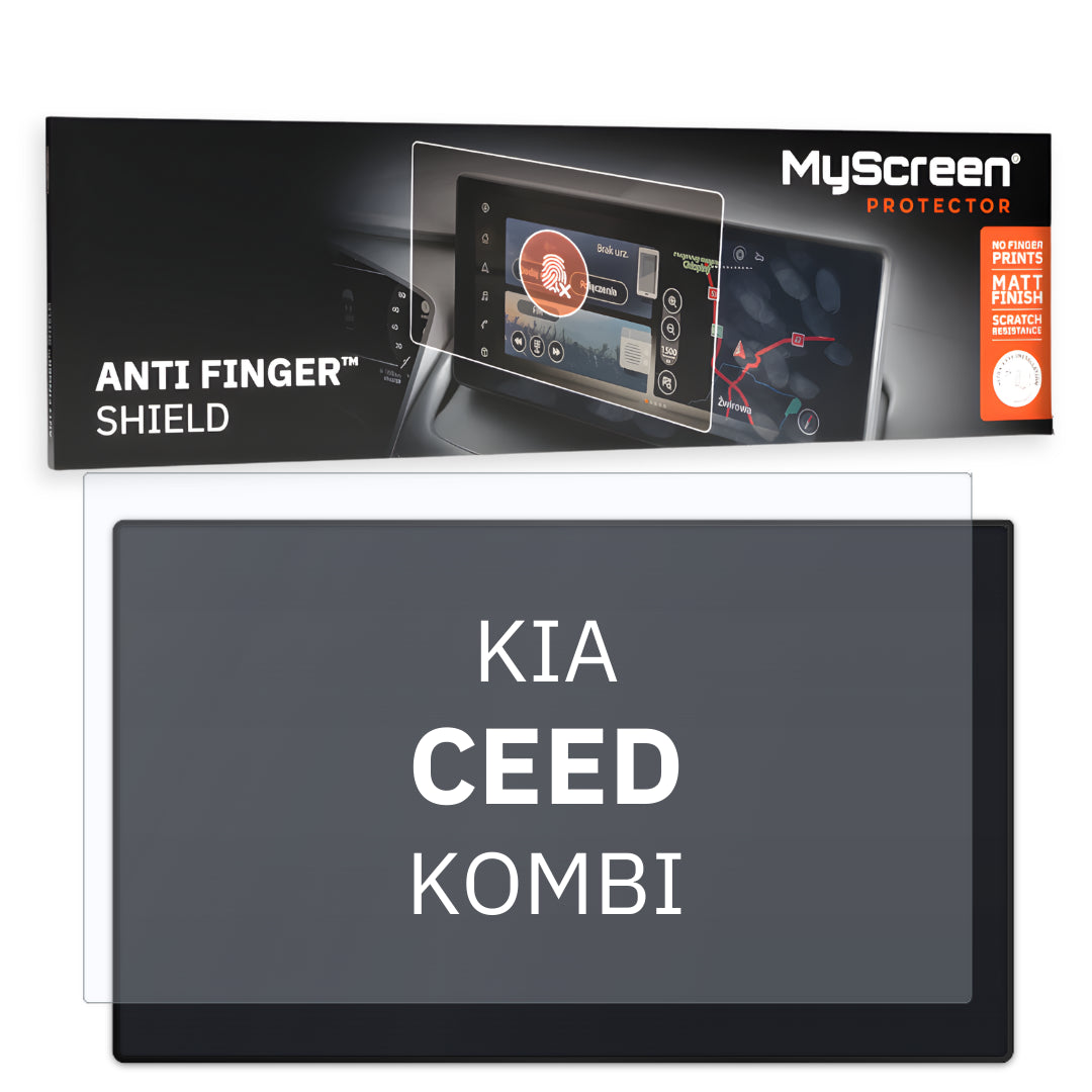 KIA CEED KOMBI 2018 / 2021 FRONT CENTRE DASHBOARD 01 * - Matowa folia antyodciskowa MyScreen ANTI FINGER SHIELD