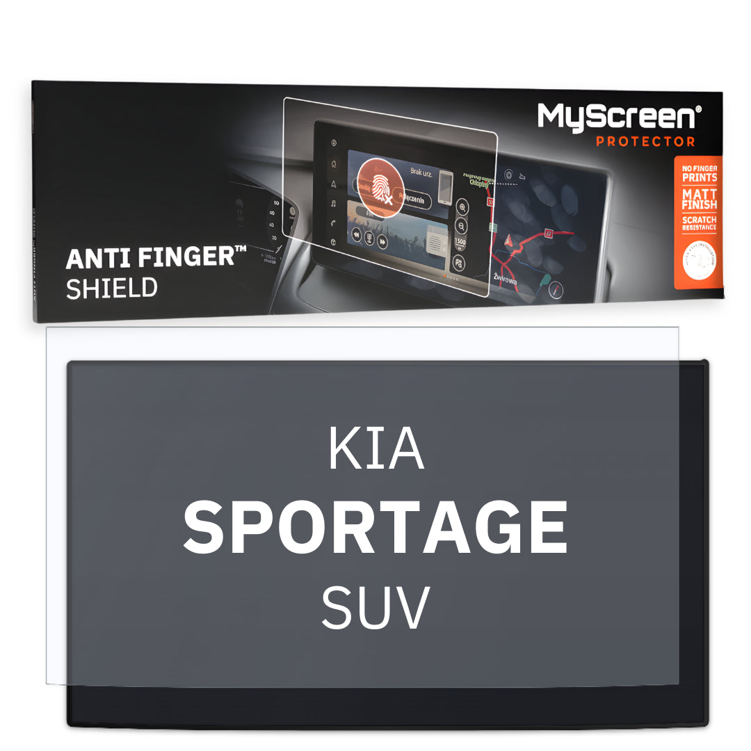 KIA SPORTAGE SUV 2018 / 2021 FRONT CENTRE DASHBOARD 02 * - Matowa folia antyodciskowa MyScreen ANTI FINGER SHIELD