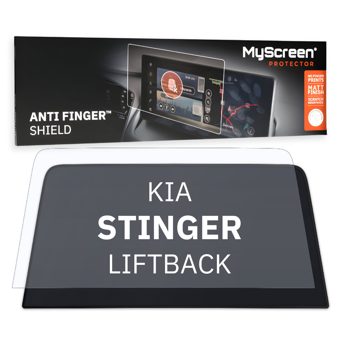 KIA STINGER LIFTBACK 2017 / 2020 FRONT CENTRE DASHBOARD 01 * - Matowa folia antyodciskowa MyScreen ANTI FINGER SHIELD