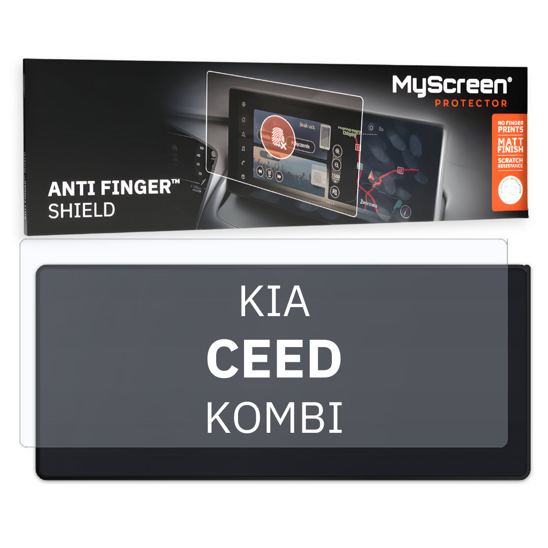 KIA CEED KOMBI 2021 / + FRONT CENTRE DASHBOARD 02 10,25" - Matowa folia antyodciskowa MyScreen ANTI FINGER SHIELD