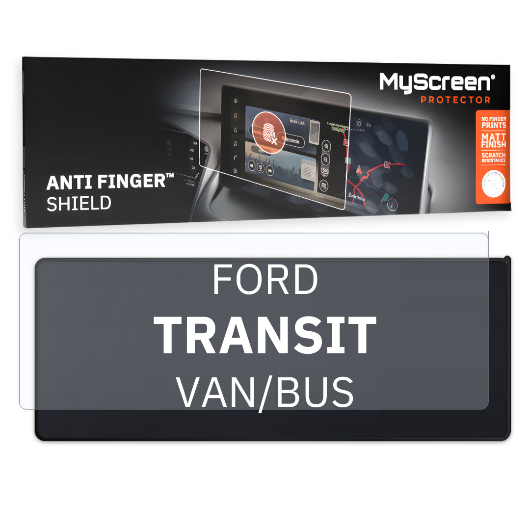 FORD TRANSIT COURIER VAN/BUS 2017 / 2023 FRONT CENTRE DASHBOARD 01 *  - Matowa folia antyodciskowa MyScreen ANTI FINGER SHIELD