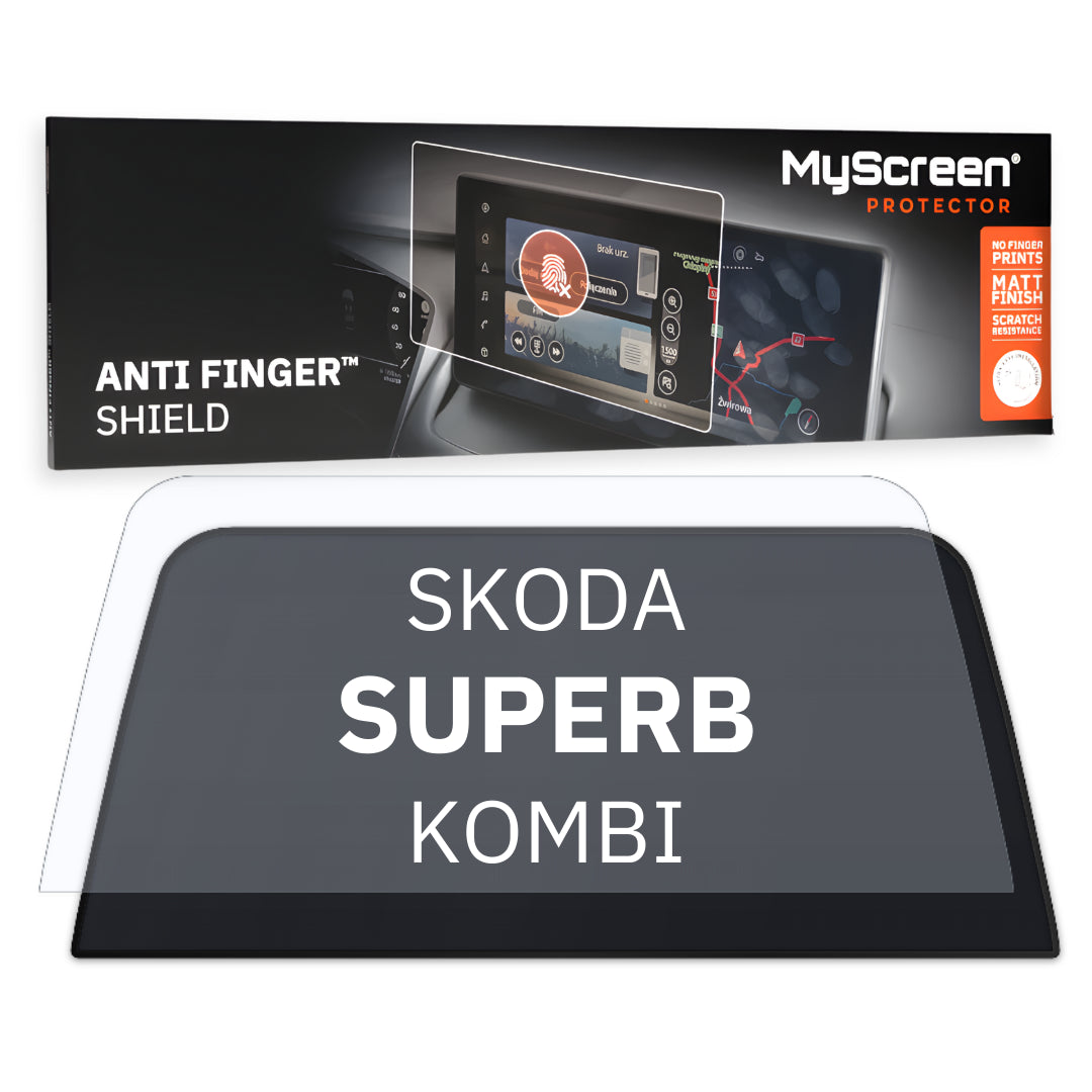 SKODA SUPERB KOMBI 2019 / + FRONT CENTRE DASHBOARD 02 8" - Matowa folia antyodciskowa MyScreen ANTI FINGER SHIELD