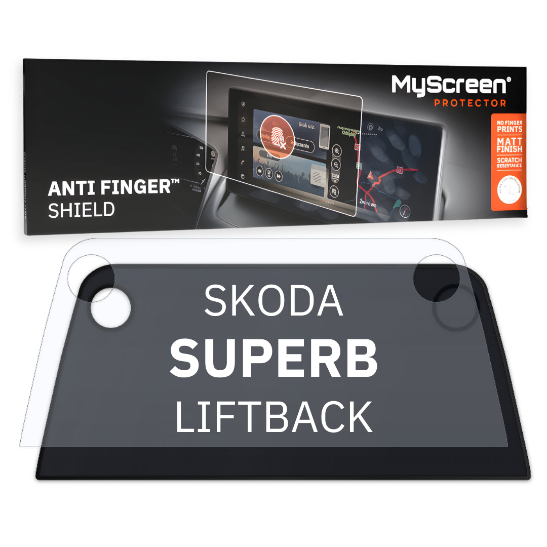 SKODA SUPERB LIFTBACK 2019 / + FRONT CENTRE DASHBOARD 01 8" - Matowa folia antyodciskowa MyScreen ANTI FINGER SHIELD