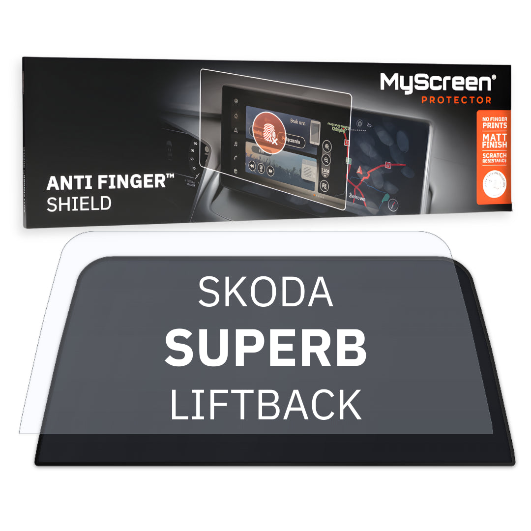SKODA SUPERB LIFTBACK 2019 / + FRONT CENTRE DASHBOARD 02 8" - Matowa folia antyodciskowa MyScreen ANTI FINGER SHIELD