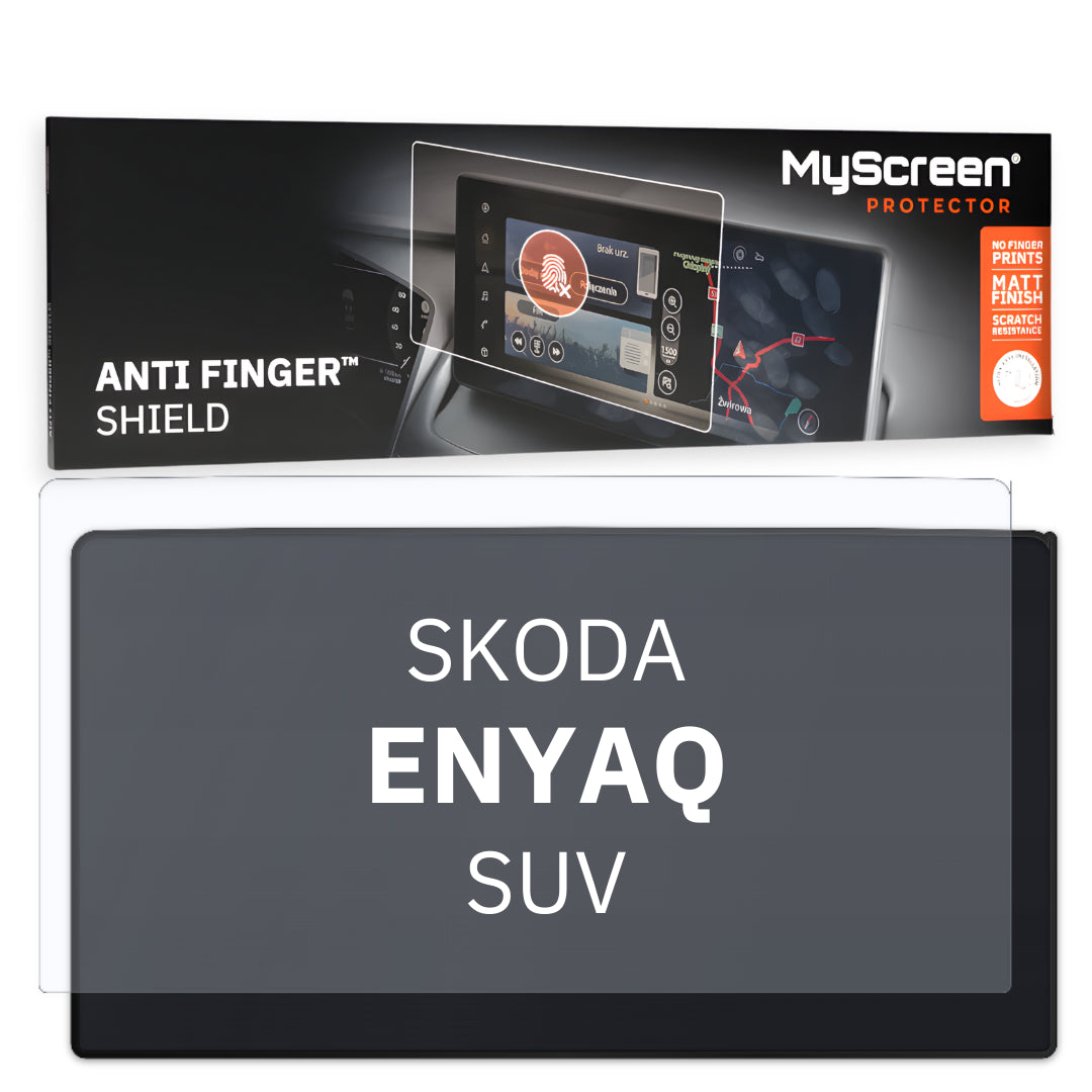 SKODA ENYAQ IV SUV 2020 / + FRONT CENTRE DASHBOARD 01 13" - Matowa folia antyodciskowa MyScreen ANTI FINGER SHIELD