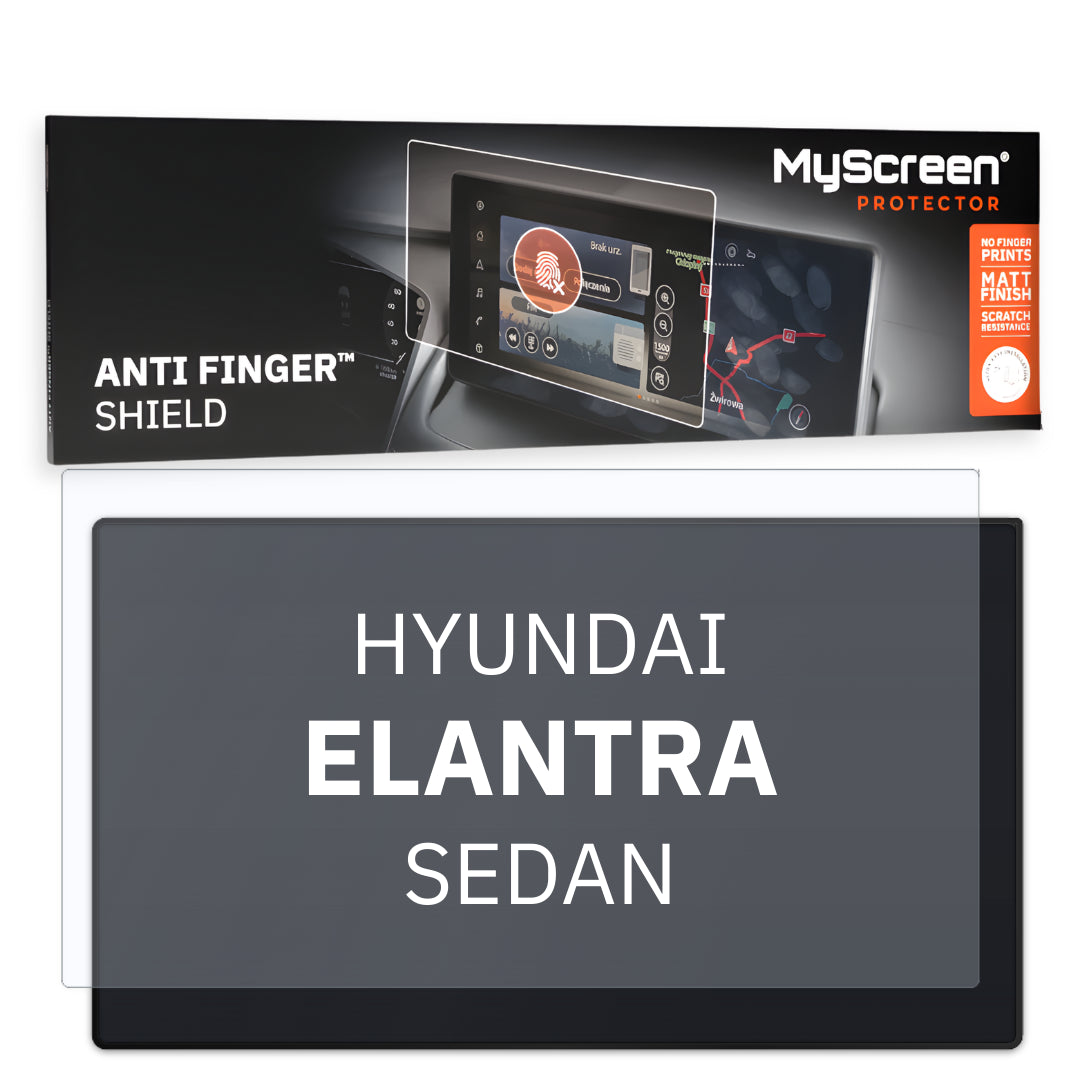 HYUNDAI ELANTRA SEDAN 2014 / 2015 FRONT CENTRE DASHBOARD 02 * - Matowa folia antyodciskowa MyScreen ANTI FINGER SHIELD