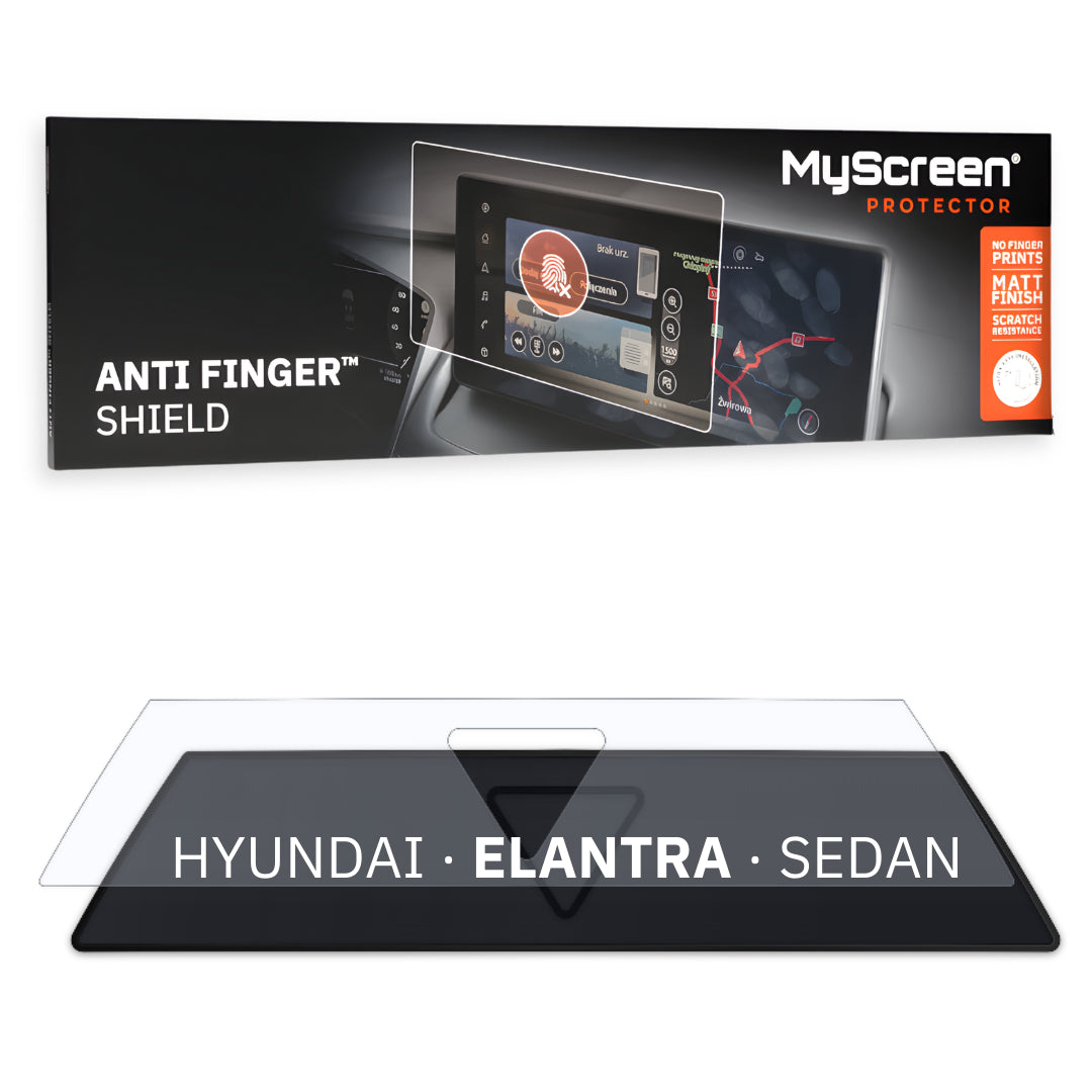 HYUNDAI ELANTRA SEDAN 2014 / 2015 FRONT CENTRE AIR CONTROL *  - Matowa folia antyodciskowa MyScreen ANTI FINGER SHIELD