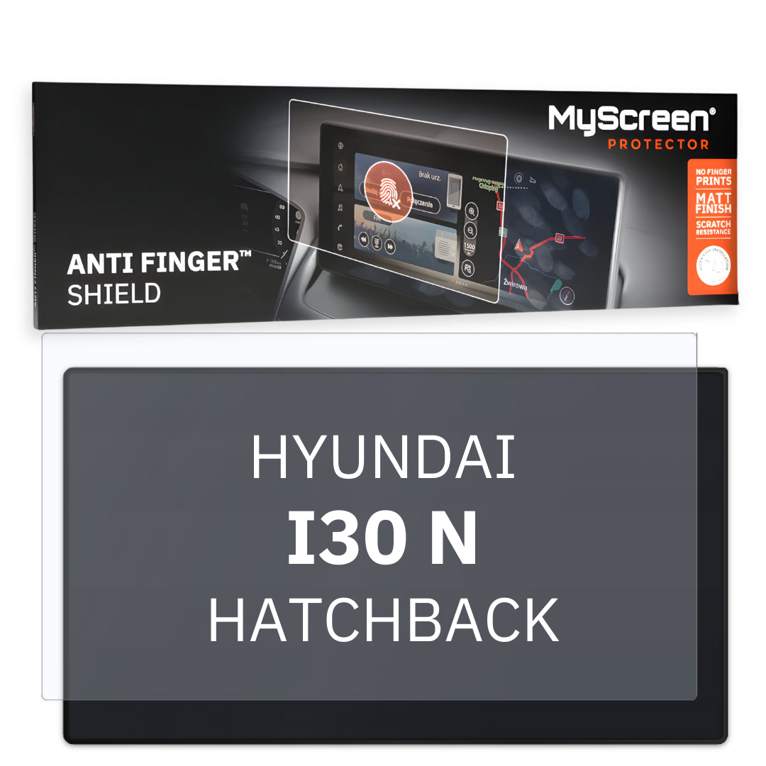 HYUNDAI i30 N HATCHBACK 2017 / 2020 FRONT CENTRE DASHBOARD 01 8" - Matowa folia antyodciskowa MyScreen ANTI FINGER SHIELD