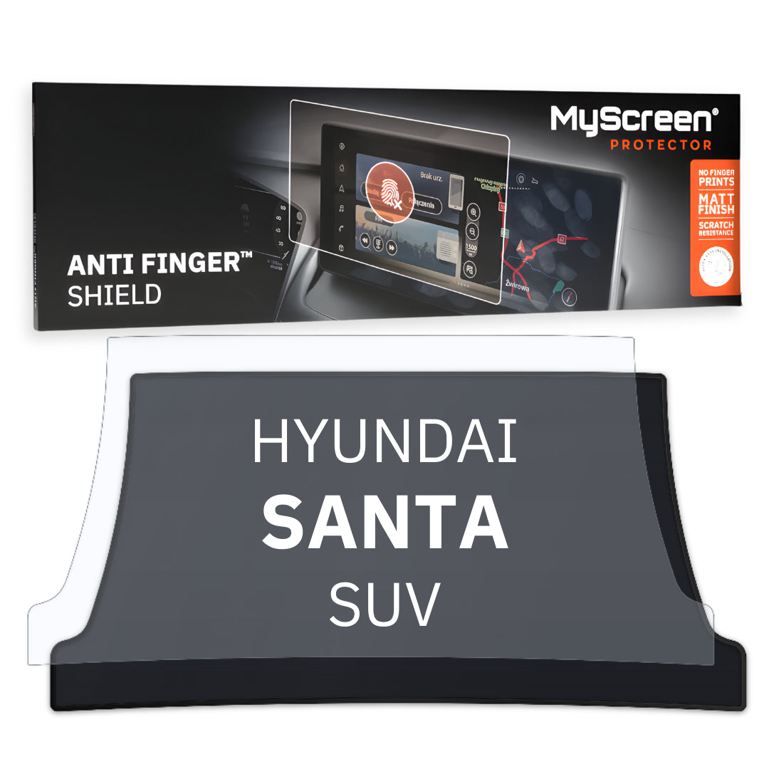 HYUNDAI SANTA FE SUV 2018 / 2020 FRONT CENTRE AIR CONTROL *  - Matowa folia antyodciskowa MyScreen ANTI FINGER SHIELD