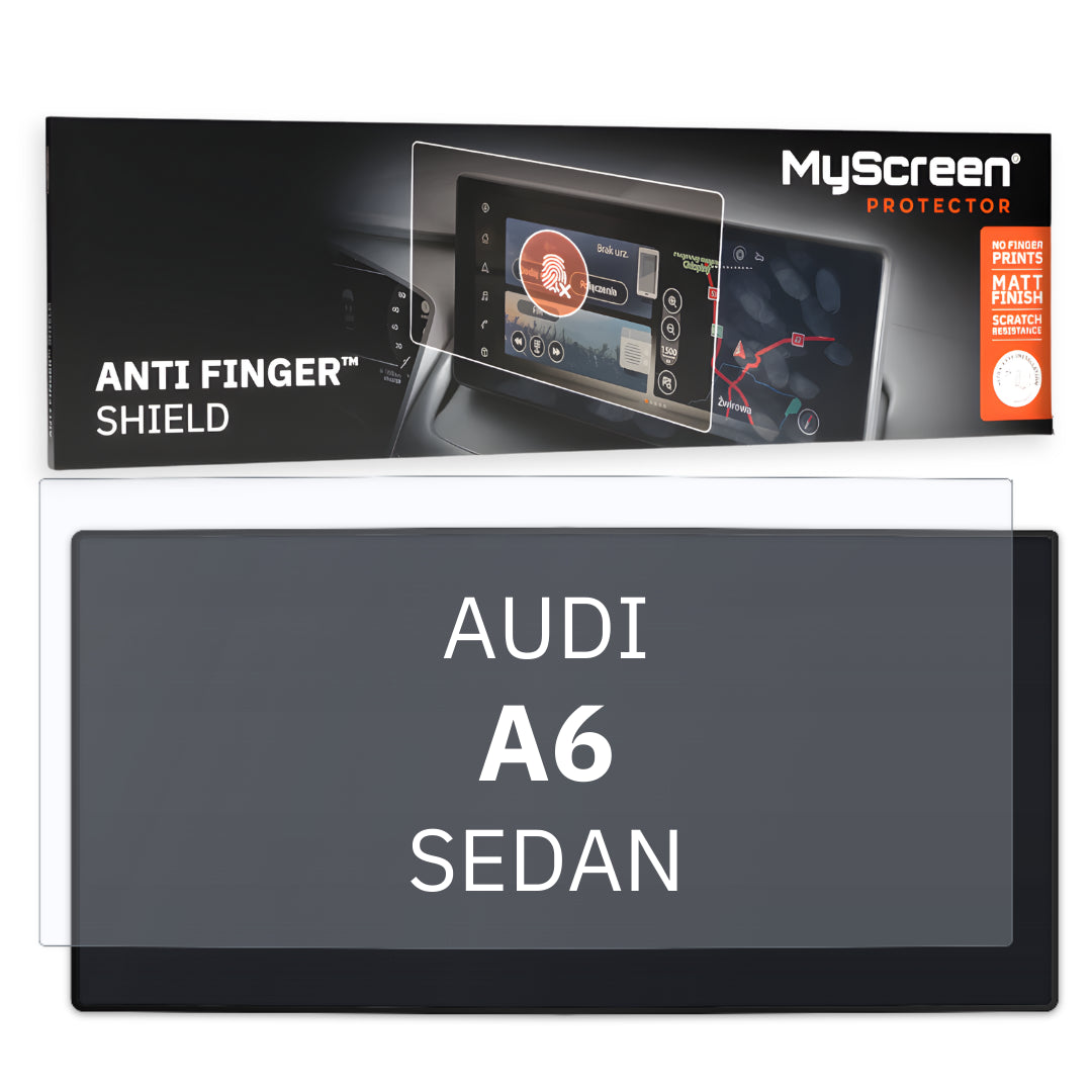 AUDI A6 SEDAN 2018 / + FRONT CENTRE DASHBOARD 01 10,1" - Matowa folia antyodciskowa MyScreen ANTI FINGER SHIELD