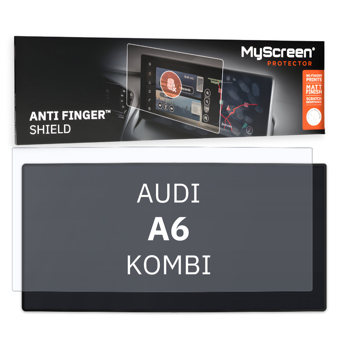 AUDI A6 KOMBI 2018 / + FRONT CENTRE DASHBOARD 01 10,1" - Matowa folia antyodciskowa MyScreen ANTI FINGER SHIELD