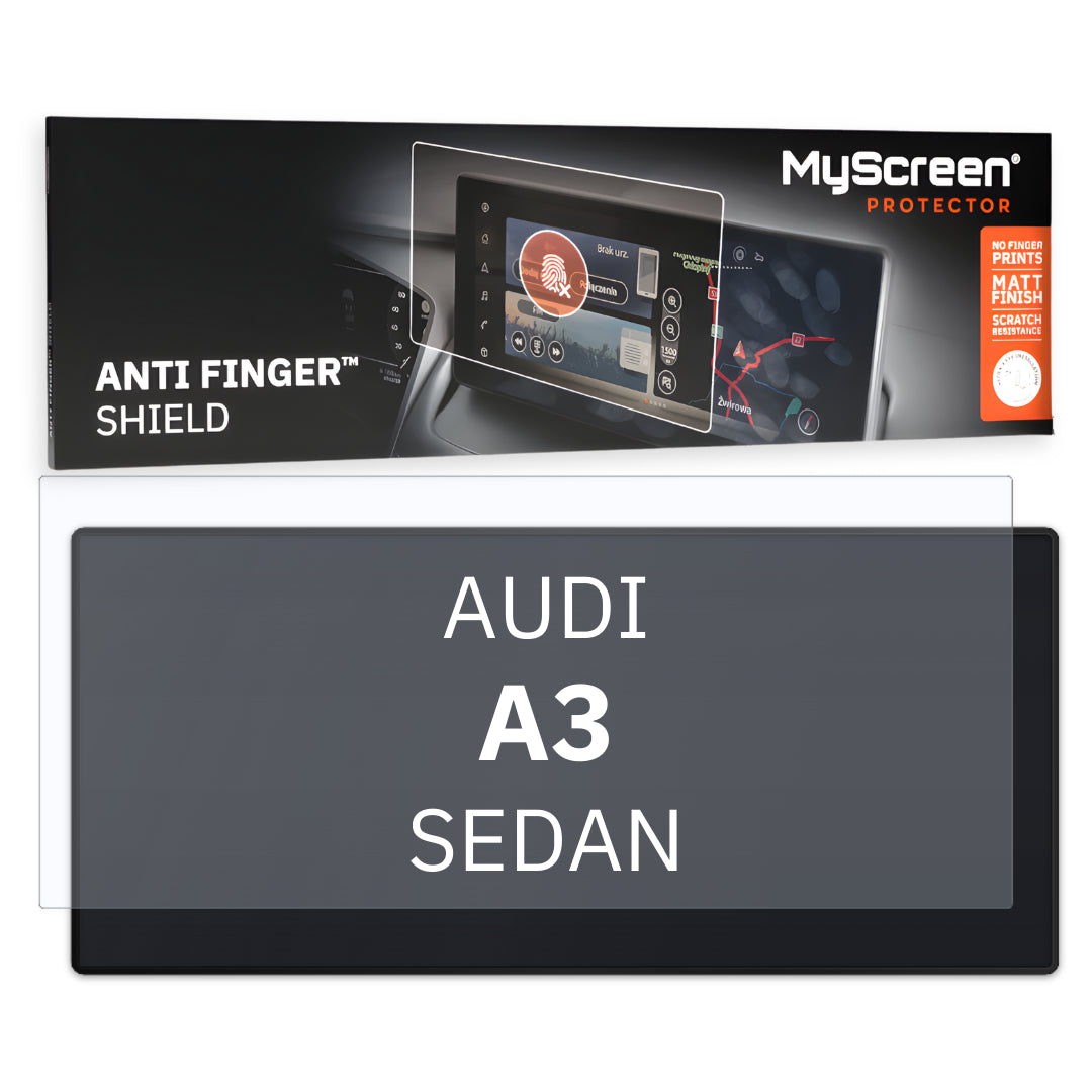 AUDI A3 SEDAN 2020 / + FRONT CENTRE DASHBOARD 01 * - Matowa folia antyodciskowa MyScreen ANTI FINGER SHIELD