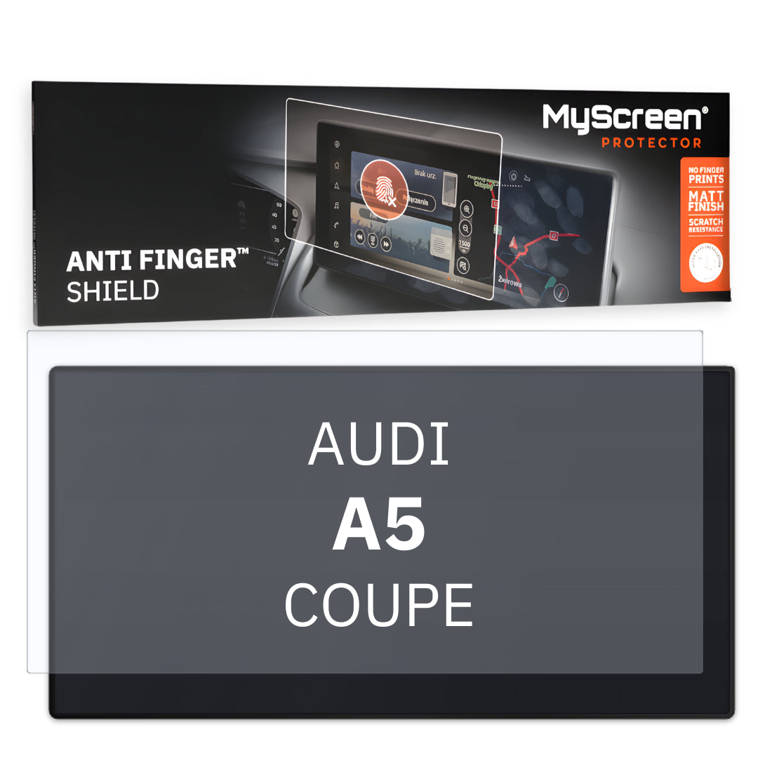 AUDI A5 COUPE 2020 / + FRONT CENTRE DASHBOARD 01 10,1" - Matowa folia antyodciskowa MyScreen ANTI FINGER SHIELD
