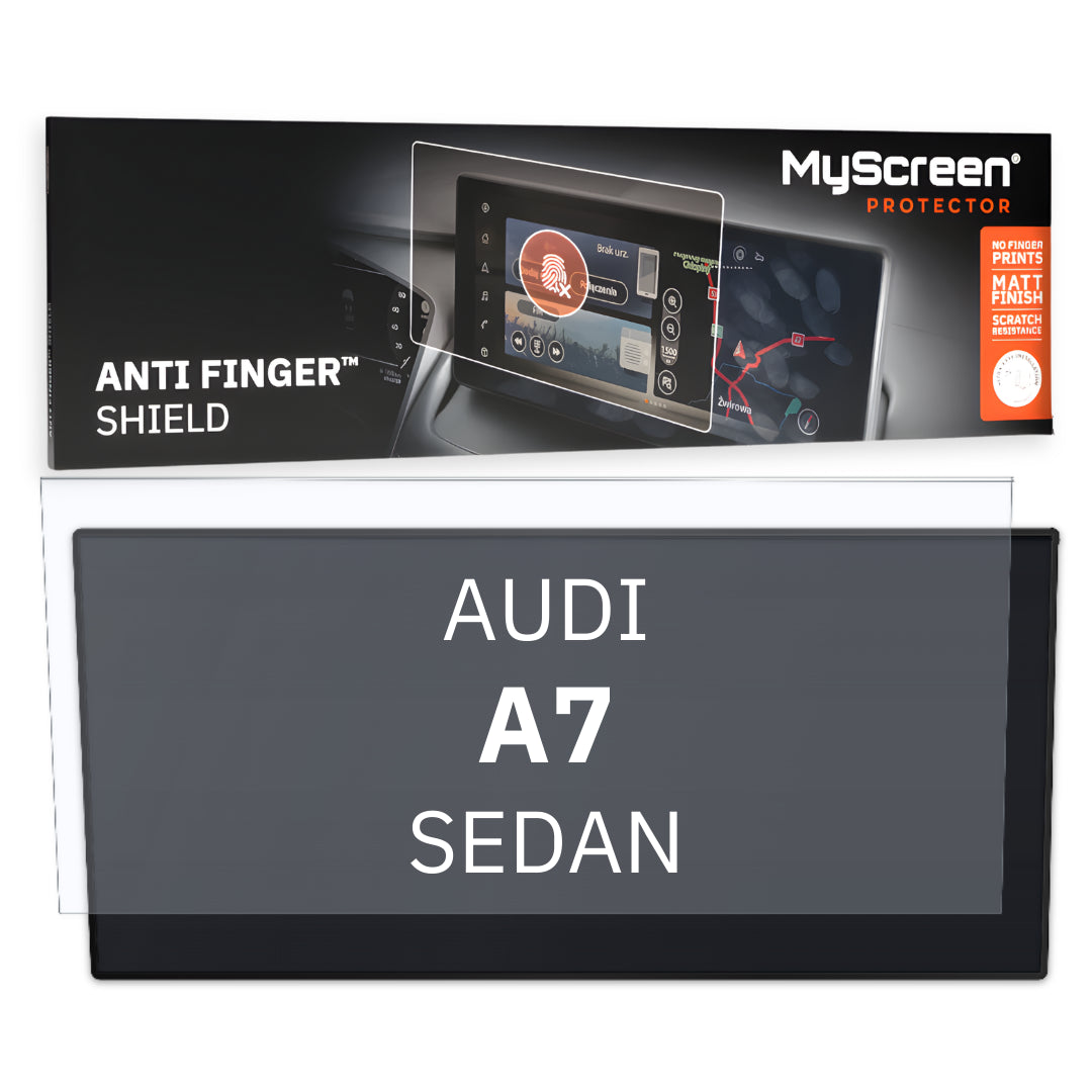 AUDI A7 SEDAN 2019 / + FRONT CENTRE DASHBOARD 01 10,1" - Matowa folia antyodciskowa MyScreen ANTI FINGER SHIELD