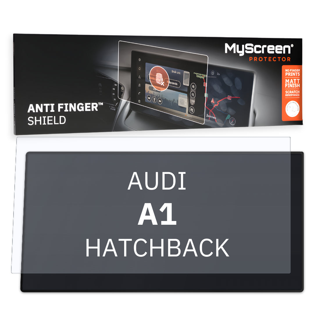 AUDI A1 HATCHBACK 2018 / + FRONT CENTRE DASHBOARD 01 10,1" - Matowa folia antyodciskowa MyScreen ANTI FINGER SHIELD
