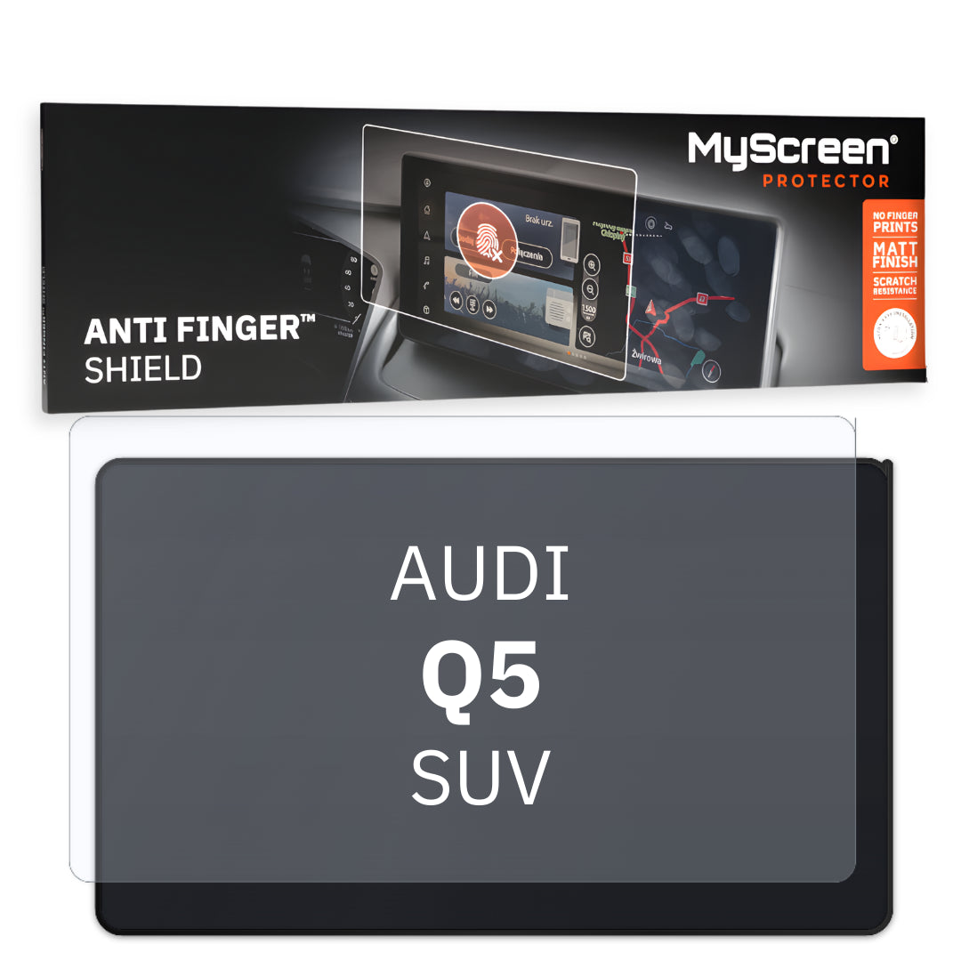 AUDI Q5 SUV 2017 / 2020 FRONT CENTRE DASHBOARD 01 8,3" - Matowa folia antyodciskowa MyScreen ANTI FINGER SHIELD
