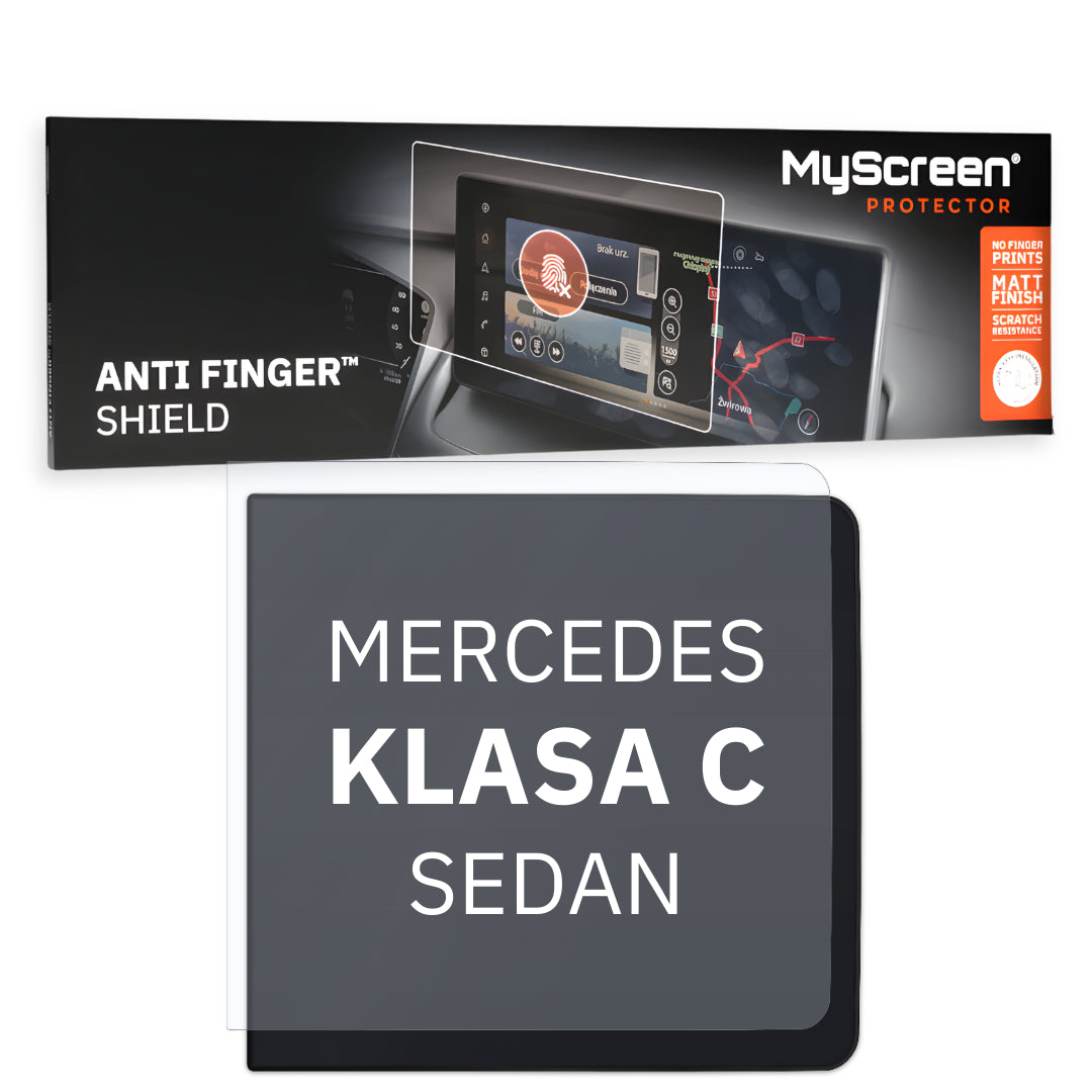 MERCEDES KLASA C SEDAN 2021 / + FRONT CENTRE DASHBOARD 01 * - Matowa folia antyodciskowa MyScreen ANTI FINGER SHIELD