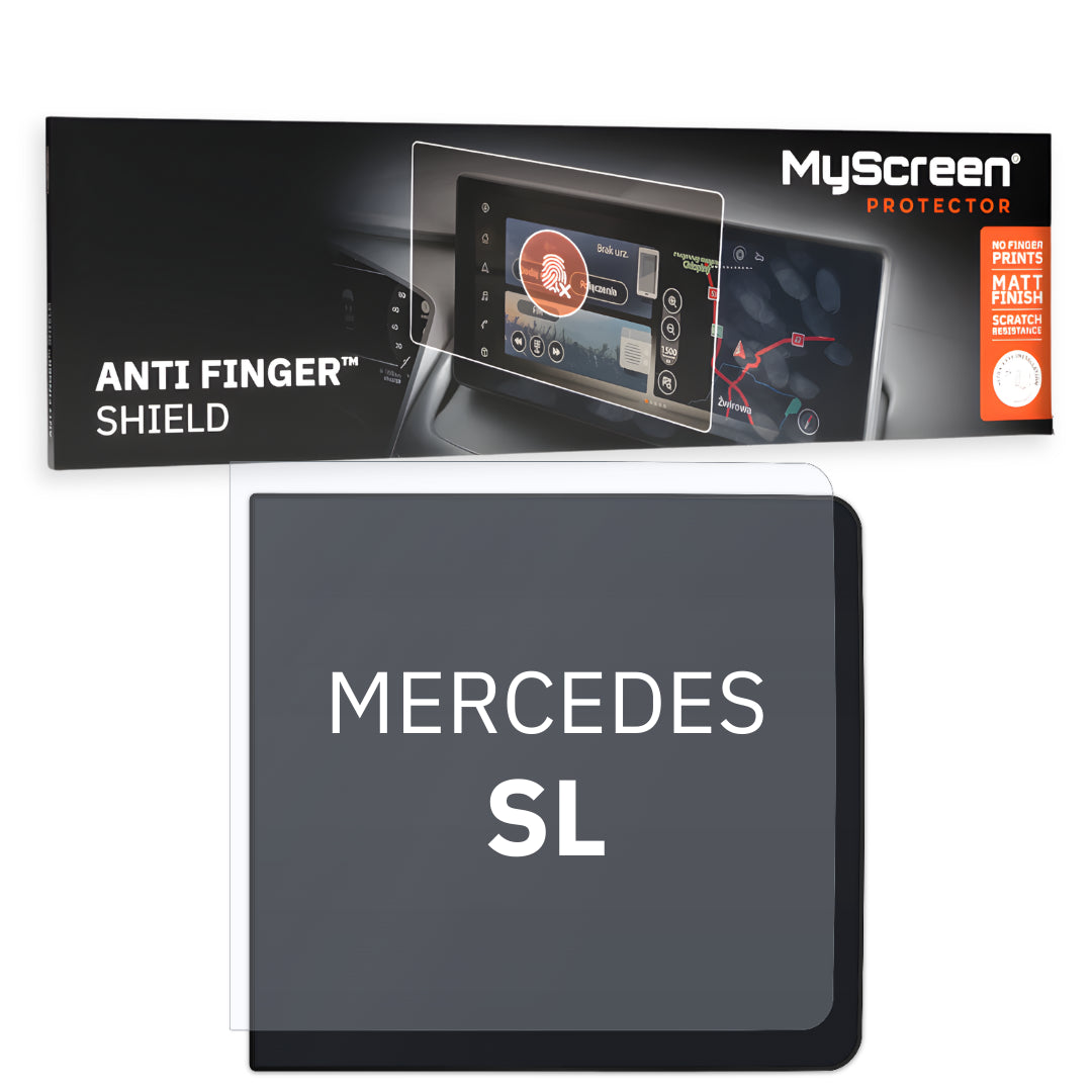 MERCEDES SL ROADSTER 2022 / + FRONT CENTRE DASHBOARD 01 * - Matowa folia antyodciskowa MyScreen ANTI FINGER SHIELD