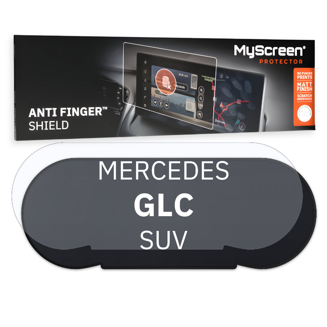 MERCEDES GLC SUV 2019 / 2022 FRONT CENTRE SPEEDOMETER *  - Matowa folia antyodciskowa MyScreen ANTI FINGER SHIELD