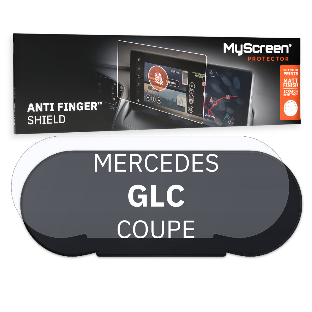 MERCEDES GLC COUPE 2019 / 2022 FRONT CENTRE SPEEDOMETER *  - Matowa folia antyodciskowa MyScreen ANTI FINGER SHIELD