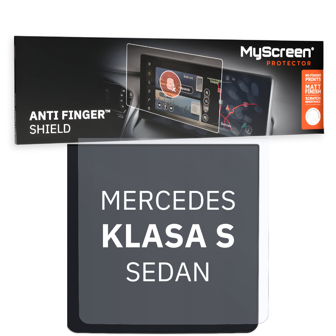 MERCEDES KLASA S SEDAN 2020 / + FRONT CENTRE DASHBOARD 01 * - Matowa folia antyodciskowa MyScreen ANTI FINGER SHIELD