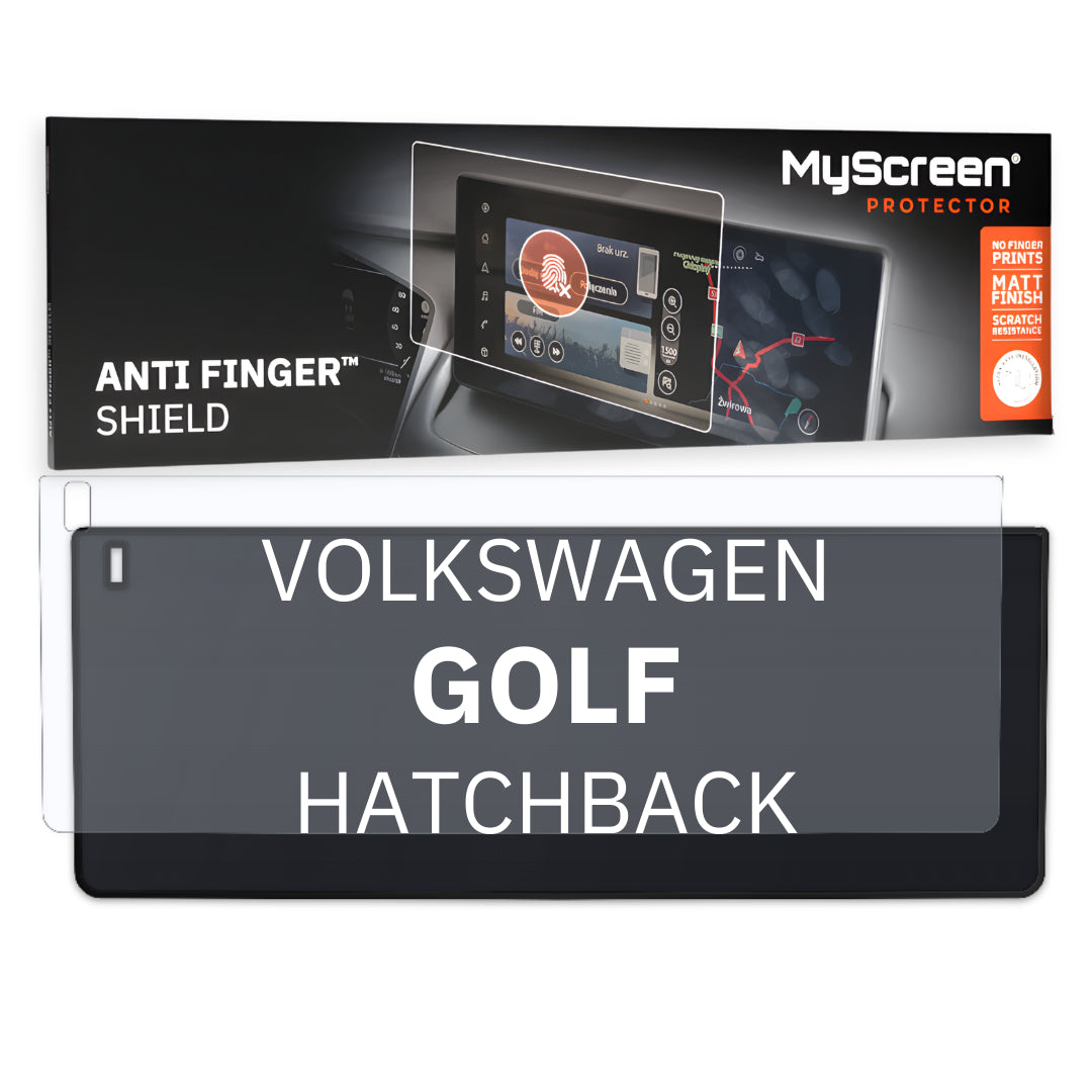 VOLKSWAGEN GOLF HATCHBACK 2019 / 2024 FRONT CENTRE DASHBOARD 02 *  - Matowa folia antyodciskowa MyScreen ANTI FINGER SHIELD