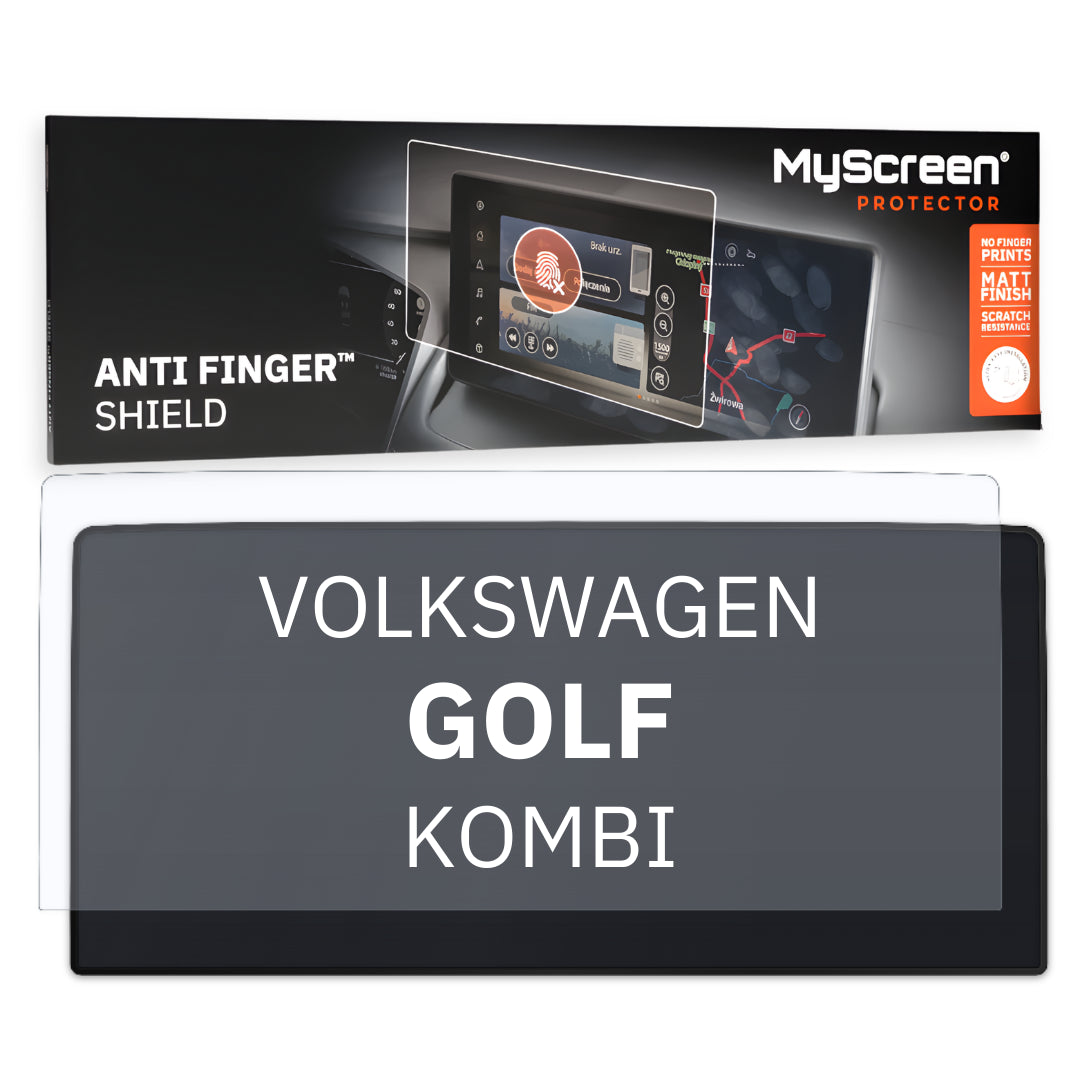 VOLKSWAGEN GOLF KOMBI 2020 / + FRONT CENTRE DASHBOARD 01 10,25" - Matowa folia antyodciskowa MyScreen ANTI FINGER SHIELD