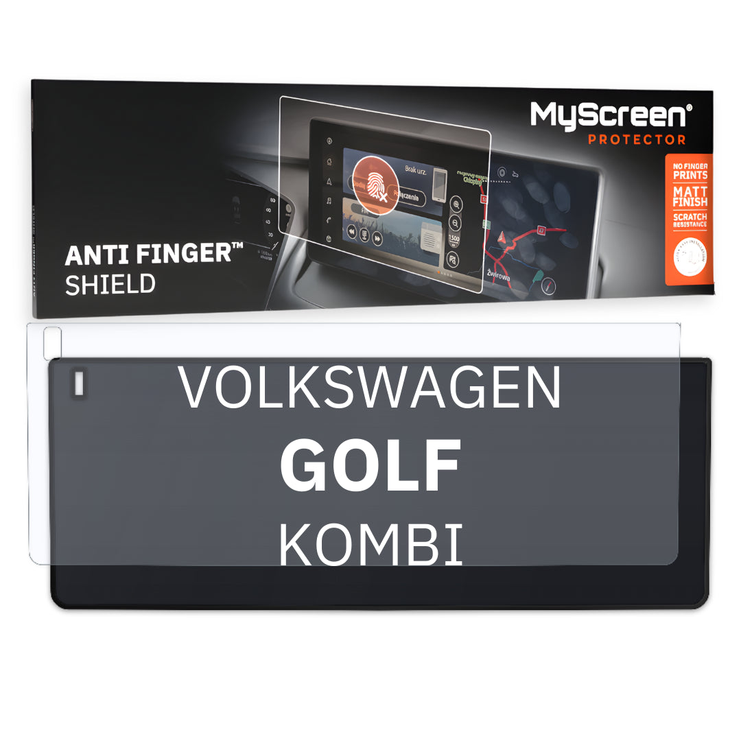 VOLKSWAGEN GOLF KOMBI 2020 / 2024 FRONT CENTRE DASHBOARD 02 *  - Matowa folia antyodciskowa MyScreen ANTI FINGER SHIELD