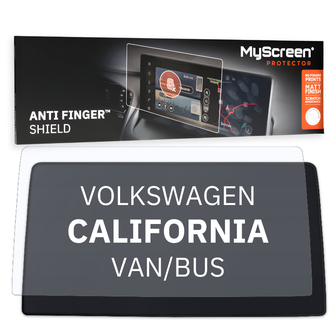 VOLKSWAGEN CALIFORNIA VAN/BUS 2019 / + FRONT CENTRE DASHBOARD 01 * - Matowa folia antyodciskowa MyScreen ANTI FINGER SHIELD