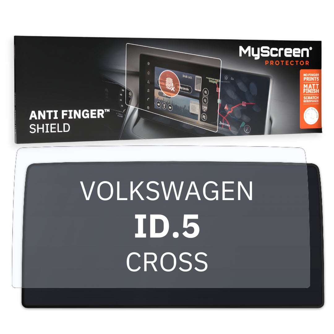 VOLKSWAGEN ID.5 CROSS 2022 / + FRONT CENTRE DASHBOARD 02 12,9" - Matowa folia antyodciskowa MyScreen ANTI FINGER SHIELD