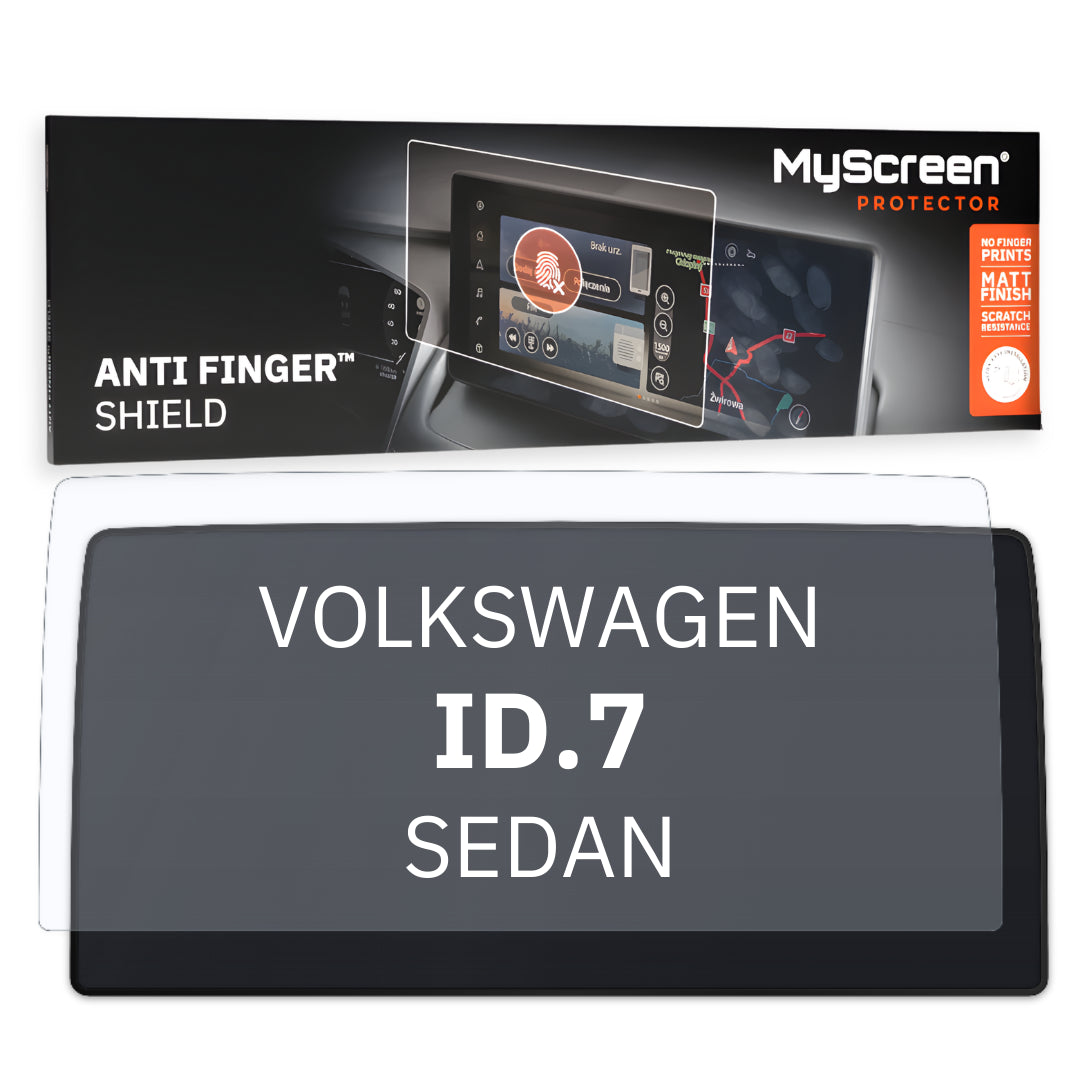 VOLKSWAGEN ID.7 SEDAN 2023 / + FRONT CENTRE DASHBOARD 02 12,9" - Matowa folia antyodciskowa MyScreen ANTI FINGER SHIELD