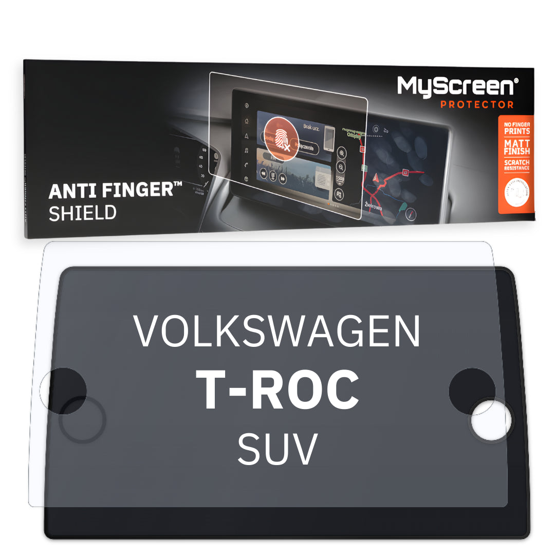 VOLKSWAGEN T-ROC SUV 2022 / + FRONT CENTRE DASHBOARD 01 8" - Matowa folia antyodciskowa MyScreen ANTI FINGER SHIELD