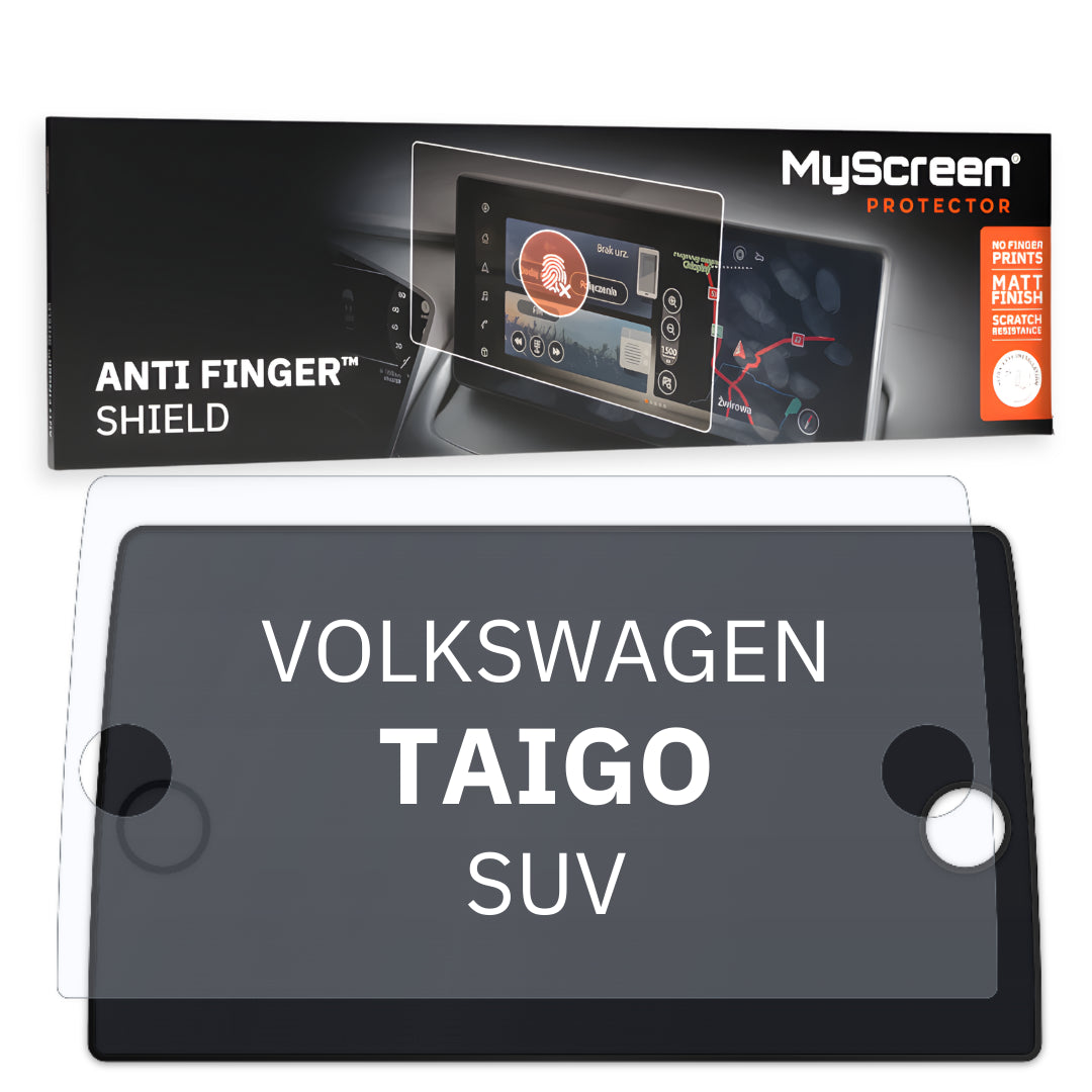 VOLKSWAGEN TAIGO SUV 2022 / + FRONT CENTRE DASHBOARD 01 8" - Matowa folia antyodciskowa MyScreen ANTI FINGER SHIELD