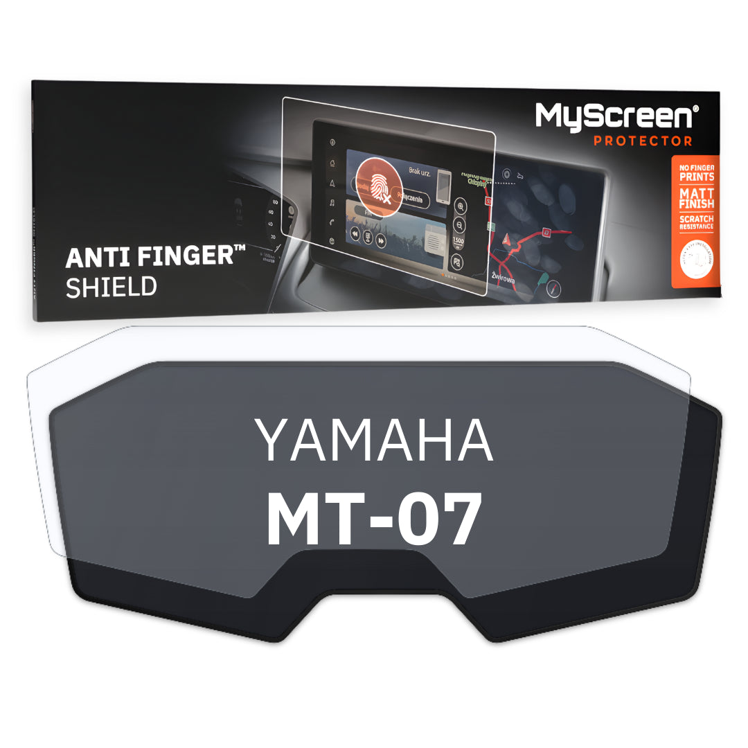 YAMAHA MT-07 ND 2014 / 2020 FRONT CENTRE DASHBOARD 01 *  - Matowa folia antyodciskowa MyScreen ANTI FINGER SHIELD