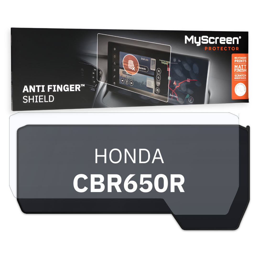 HONDA CBR650R ND 2022 / + FRONT CENTRE DASHBOARD 01 5"  - Matowa folia antyodciskowa MyScreen ANTI FINGER SHIELD