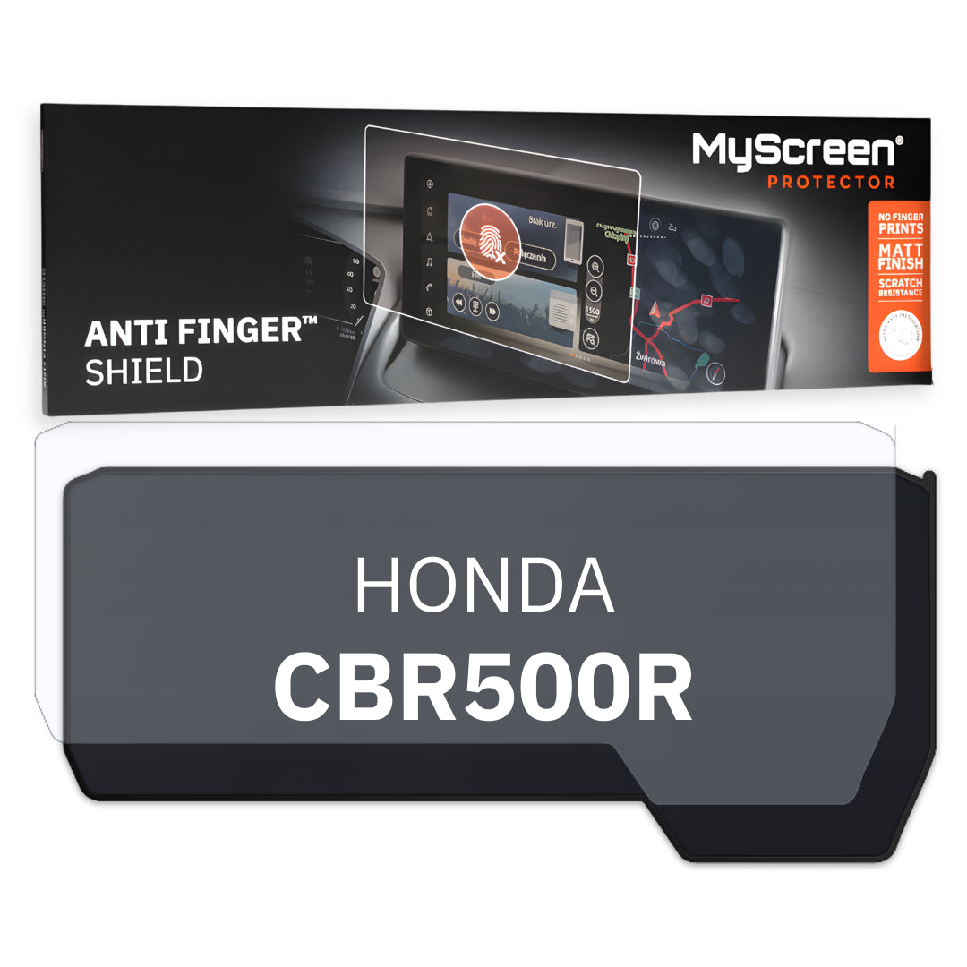 HONDA CBR500R ND 2022 / + FRONT CENTRE DASHBOARD 01 5"  - Matowa folia antyodciskowa MyScreen ANTI FINGER SHIELD