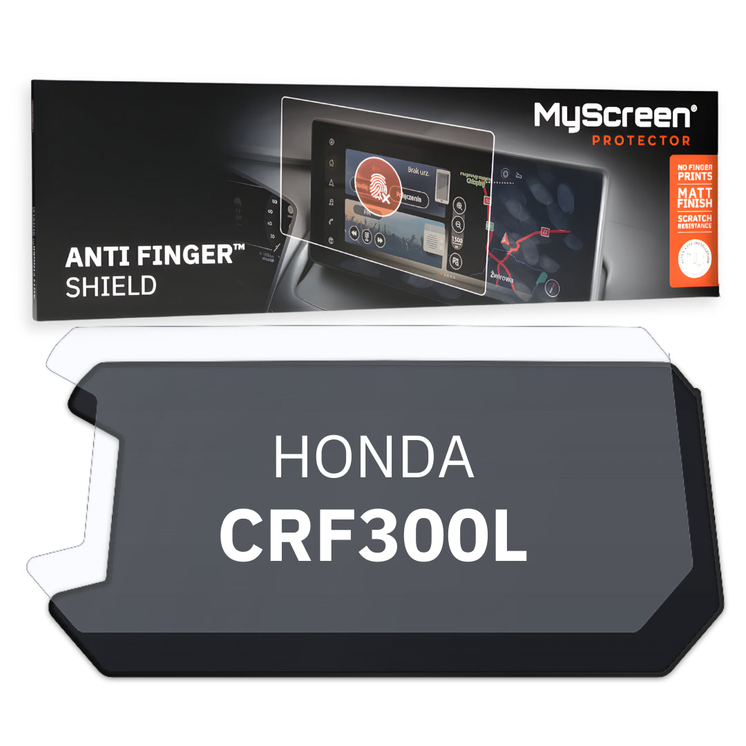 HONDA CRF300L ND 2021 / + FRONT CENTRE DASHBOARD 01 *  - Matowa folia antyodciskowa MyScreen ANTI FINGER SHIELD