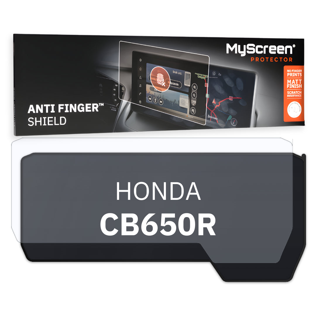 HONDA CB650R ND 2019 / + FRONT CENTRE DASHBOARD 01 *  - Matowa folia antyodciskowa MyScreen ANTI FINGER SHIELD