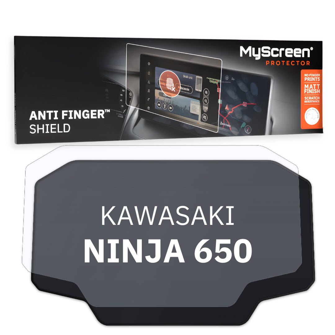 KAWASAKI NINJA 650 ND 2020 / + FRONT CENTRE DASHBOARD 01 *  - Matowa folia antyodciskowa MyScreen ANTI FINGER SHIELD