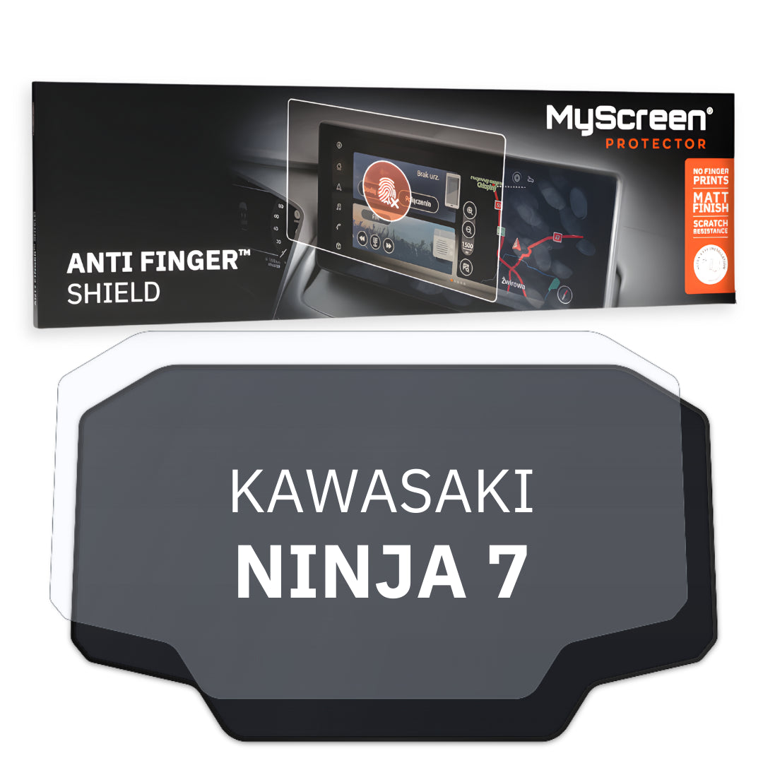 KAWASAKI NINJA 7 HYBRID  ND 2024 / + FRONT CENTRE DASHBOARD 01 *  - Matowa folia antyodciskowa MyScreen ANTI FINGER SHIELD