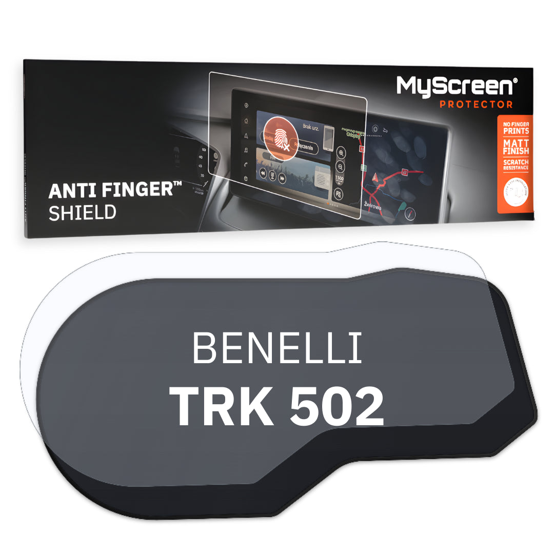 BENELLI TRK 502 ND 2017 / + FRONT CENTRE DASHBOARD 01 *  - Matowa folia antyodciskowa MyScreen ANTI FINGER SHIELD