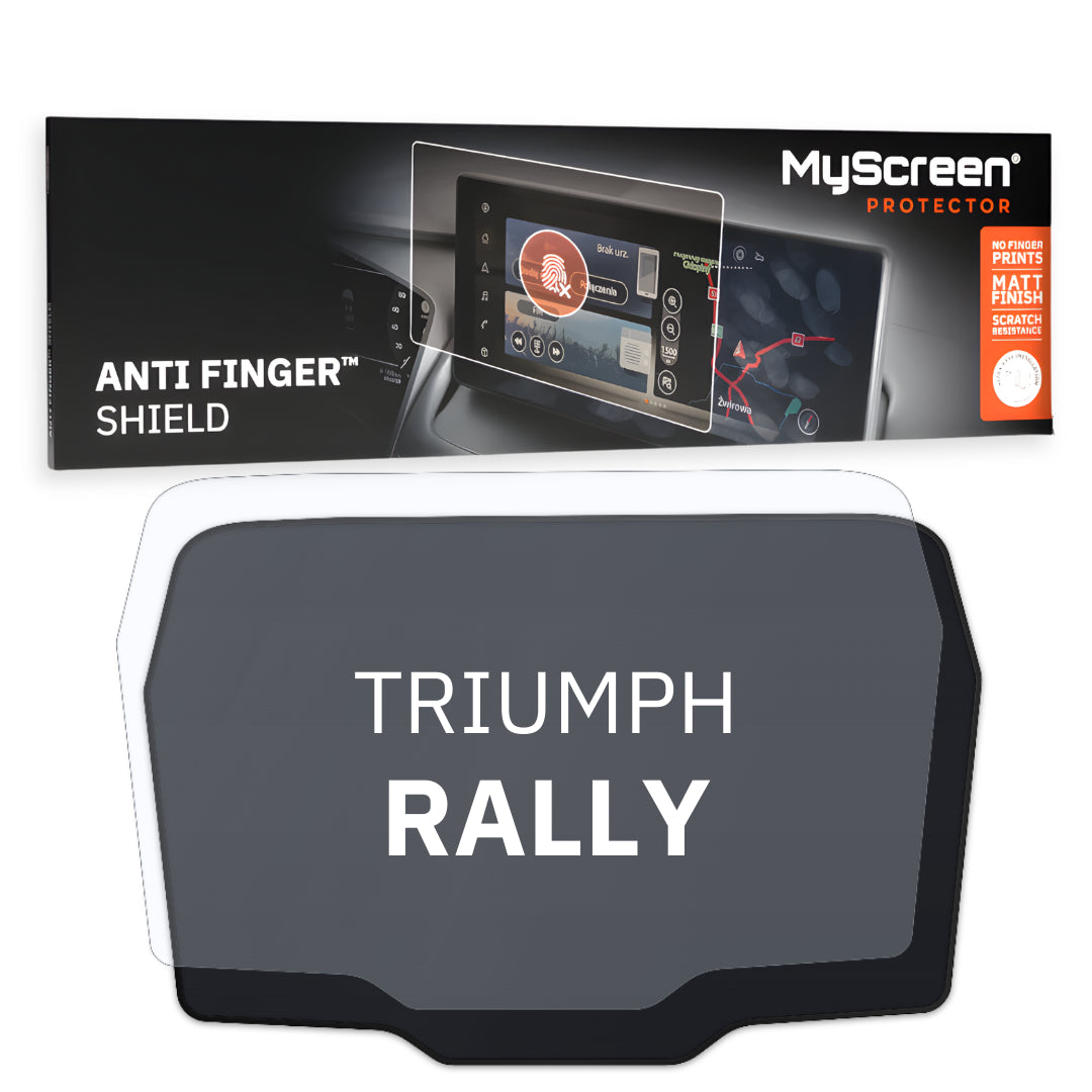 TRIUMPH RALLY (PRO/EXPLORER) ND 2012 / + FRONT CENTRE DASHBOARD 01 *  - Matowa folia antyodciskowa MyScreen ANTI FINGER SHIELD