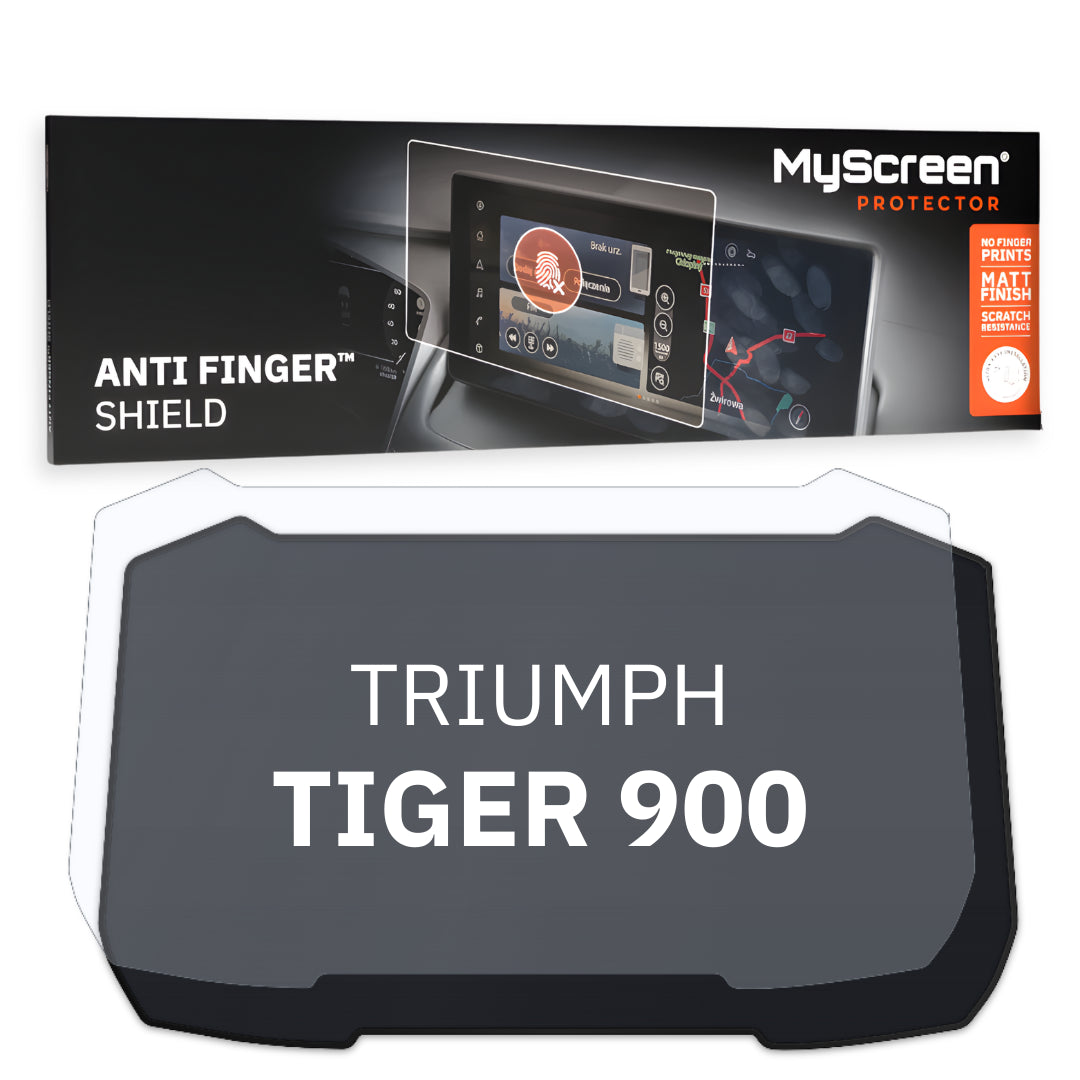 TRIUMPH TIGER 900 GT (PRO) ND 2020 / + FRONT CENTRE DASHBOARD 01 *  - Matowa folia antyodciskowa MyScreen ANTI FINGER SHIELD