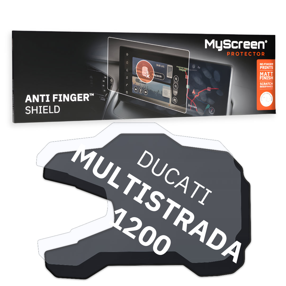 DUCATI MULTISTRADA 1200 ND 2018 / + FRONT CENTRE DASHBOARD 01 *  - Matowa folia antyodciskowa MyScreen ANTI FINGER SHIELD