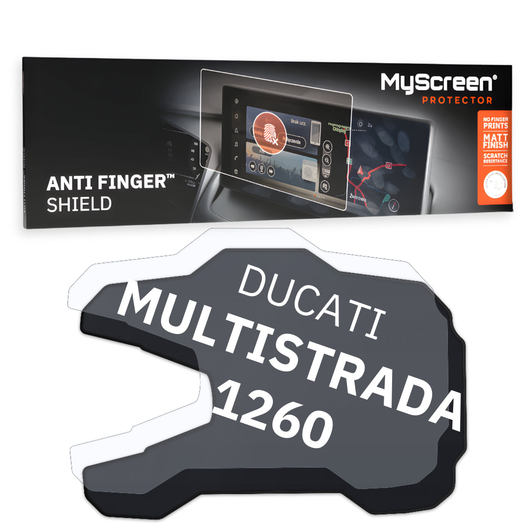 DUCATI MULTISTRADA 1260 ND 2015 / + FRONT CENTRE DASHBOARD 01 *  - Matowa folia antyodciskowa MyScreen ANTI FINGER SHIELD