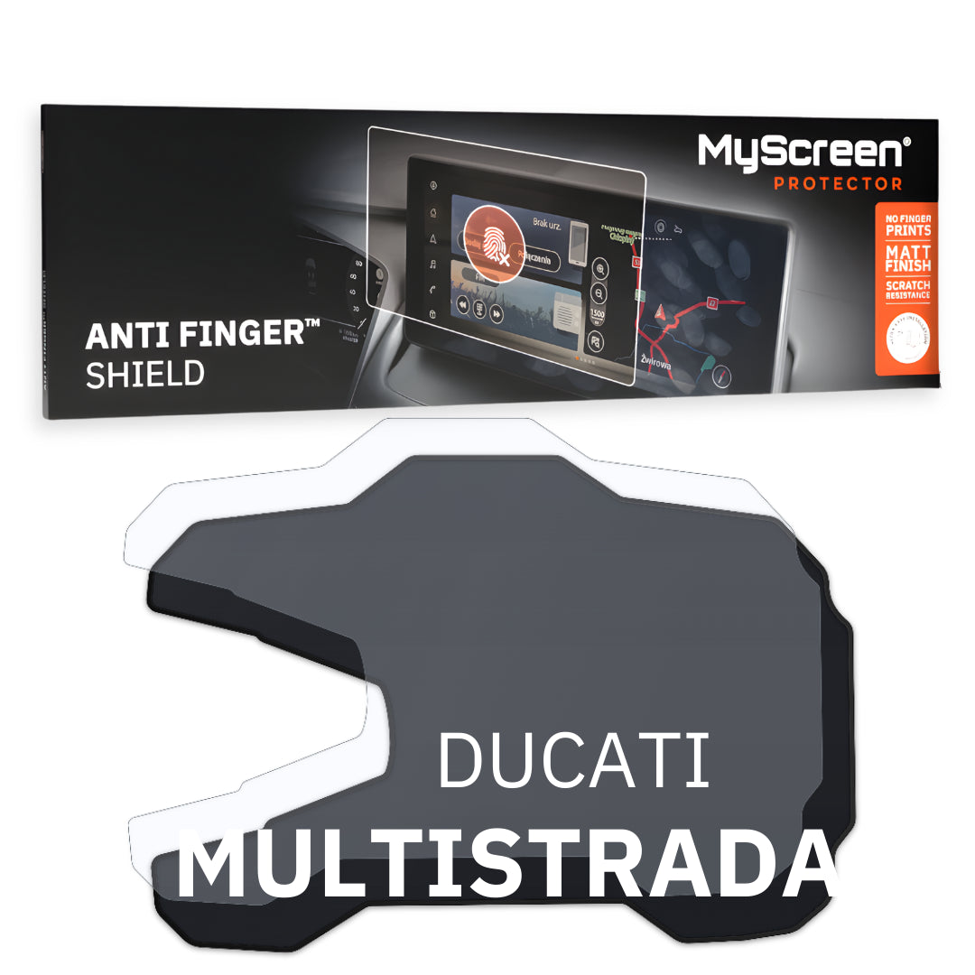 DUCATI MULTISTRADA V2 (S) ND 2022 / + FRONT CENTRE DASHBOARD 01 *  - Matowa folia antyodciskowa MyScreen ANTI FINGER SHIELD
