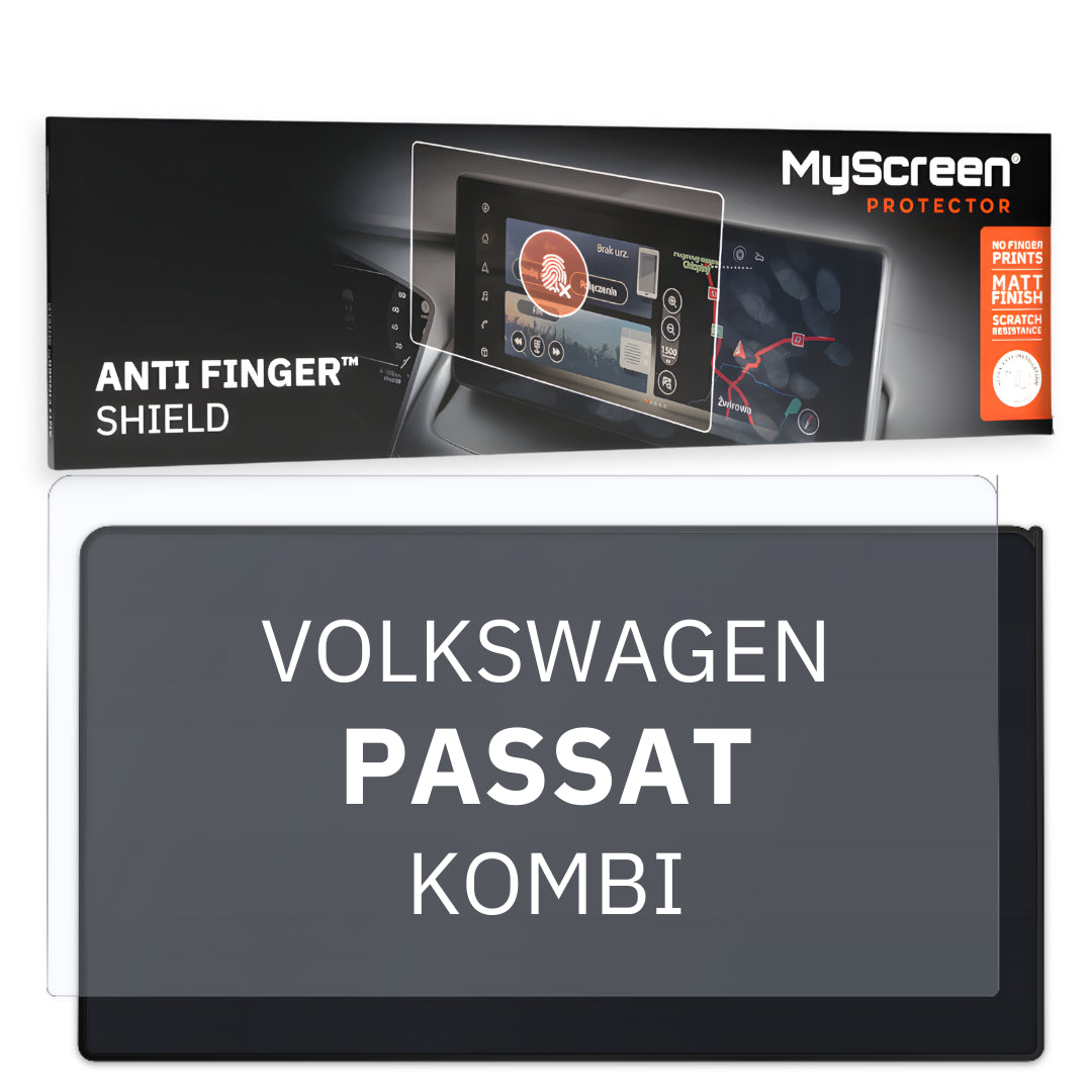 VOLKSWAGEN Passat (Elegance) KOMBI 2023 / + FRONT CENTRE DASHBOARD 01 12,9"  - Matowa folia antyodciskowa MyScreen ANTI FINGER S