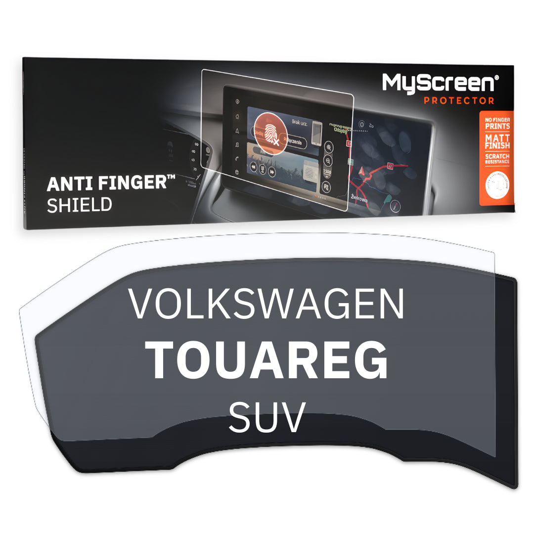 VOLKSWAGEN Touareg (R Final Edition) SUV 2023 / + FRONT CENTRE SPEEDOMETER 12" - Matowa folia antyodciskowa MyScreen ANTI FINGER